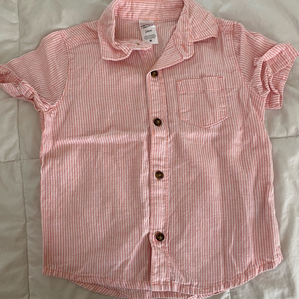 Pink Striped Kids Shirt
